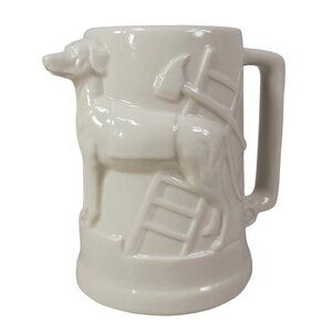 Muggery Fireman Firefighter Dog 3D Mug Stein Concepts Unlimited 1981 VTG